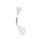 Internally Threaded Stainless Steel Opal Navel - Painful Pleasures