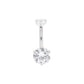 Large Double Gem Prong Navel - Painful Pleasures
