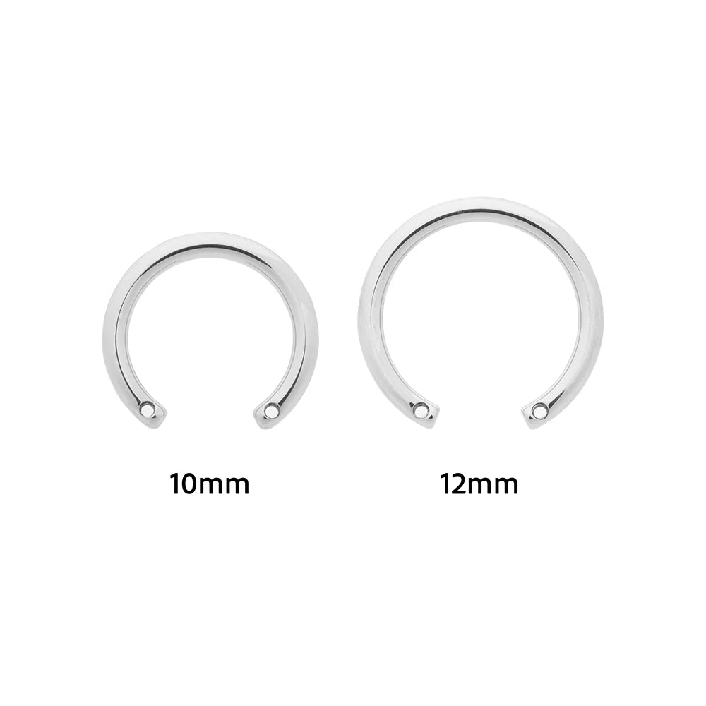 Titanium Circular Barbell w/ Front-Facing Threads - Painful Pleasures