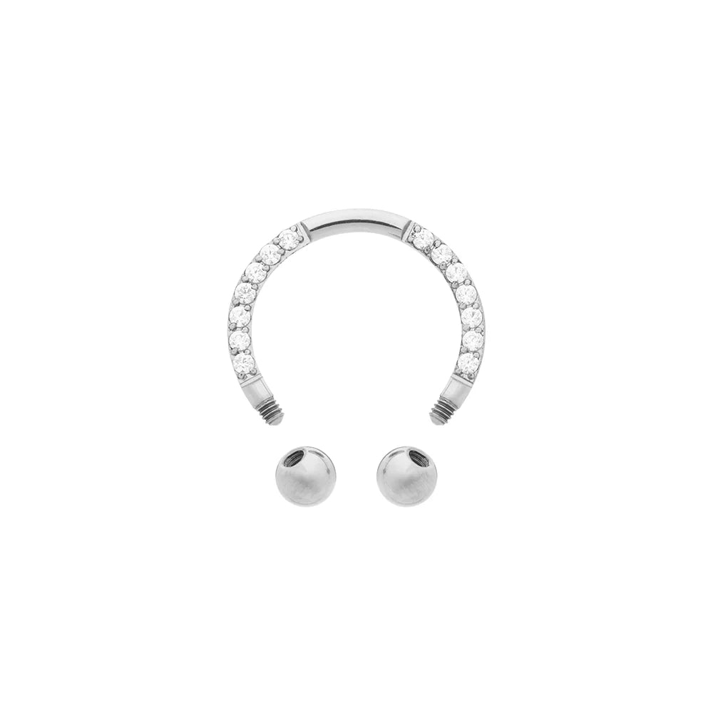 Titanium Jeweled Circular Barbell - Painful Pleasures