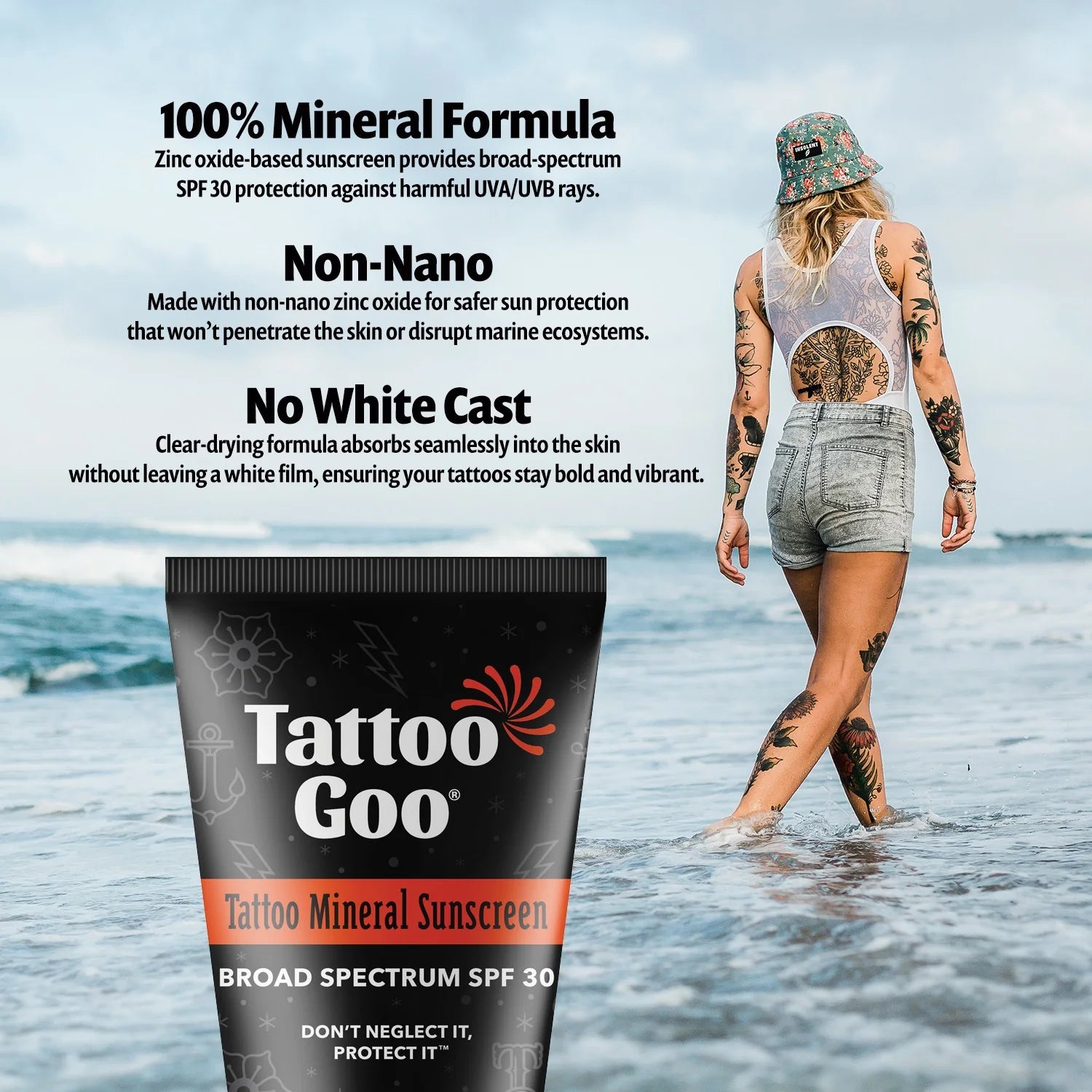 Tattoo Goo Mineral Sunscreen — SPF 30 - Painful Pleasures