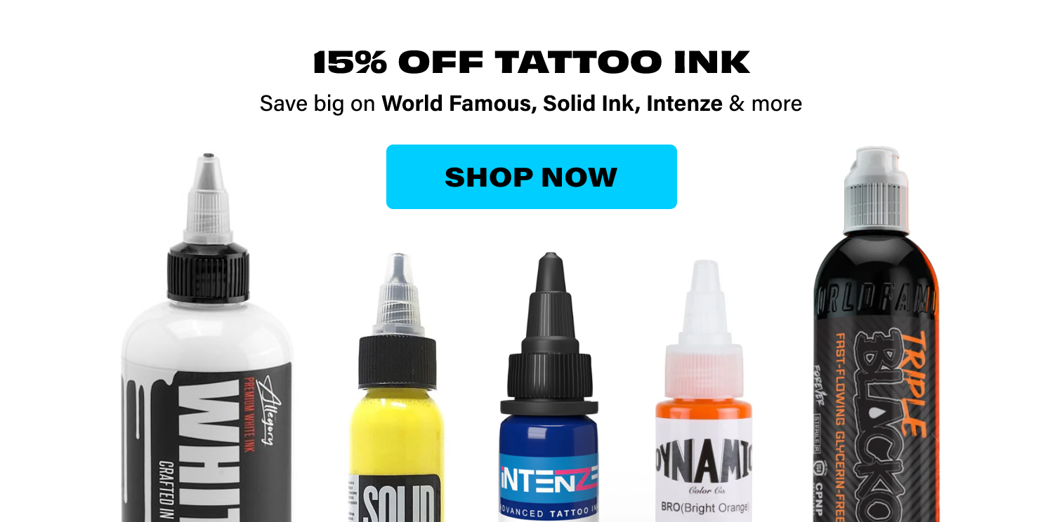 15% off tattoo Ink