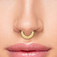 16g PVD Gold Micron Beaded Rope Clicker