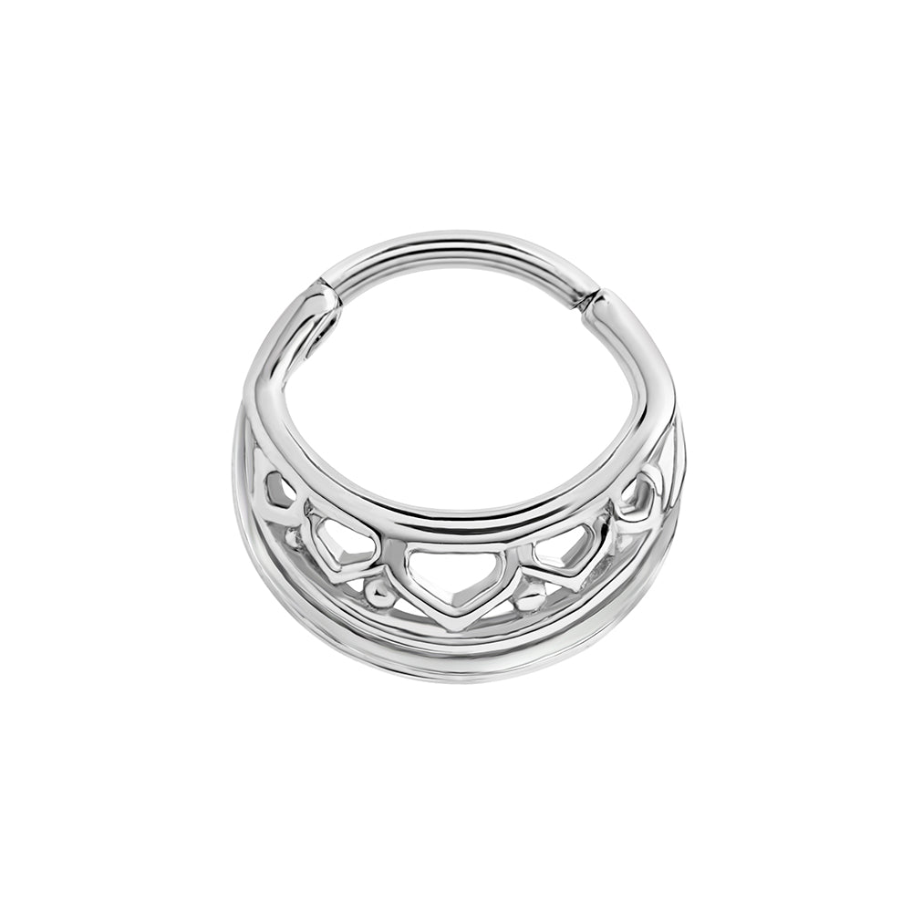 16g Simple Maori Band Steel Septum Clicker - Painful Pleasures