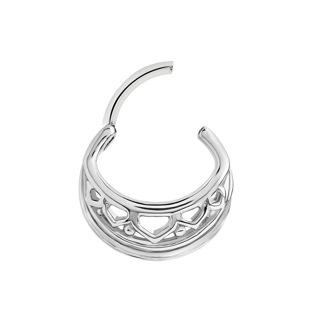 16g Simple Maori Band Steel Septum Clicker - Painful Pleasures