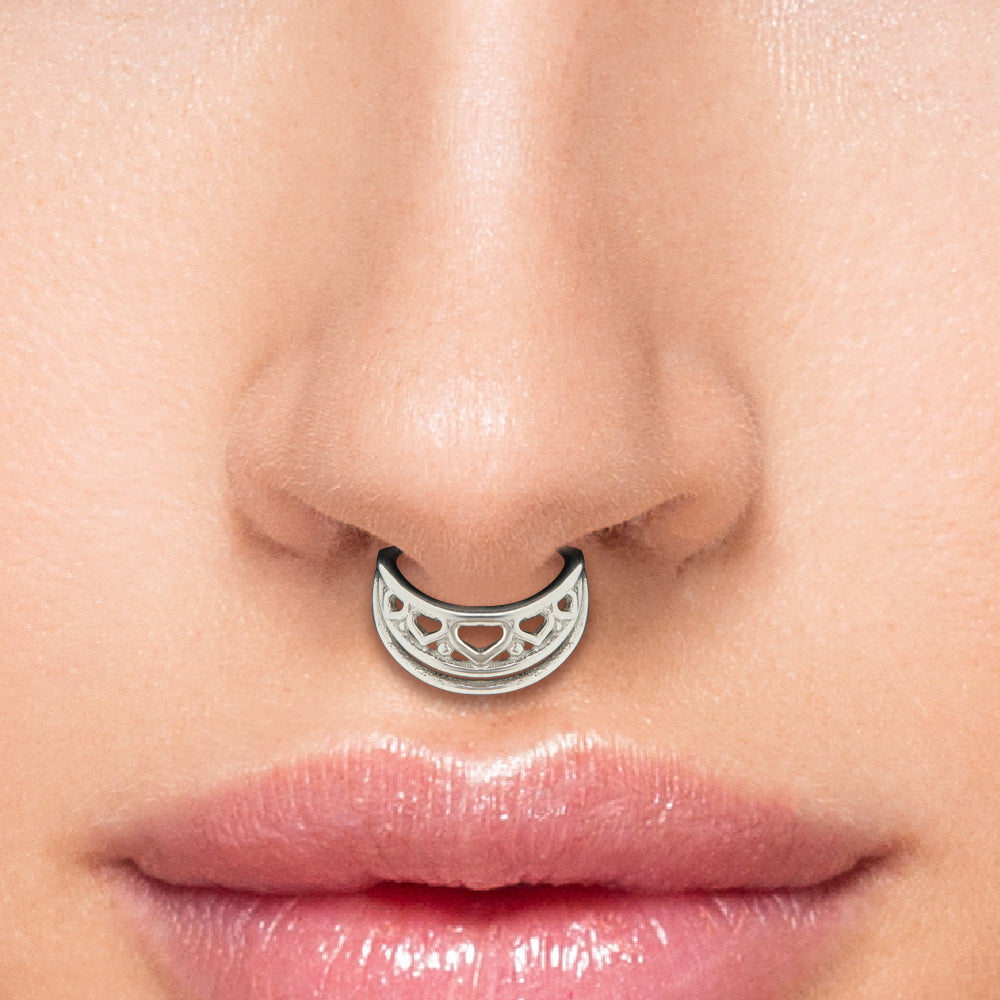 16g Simple Maori Band Steel Septum Clicker - Painful Pleasures