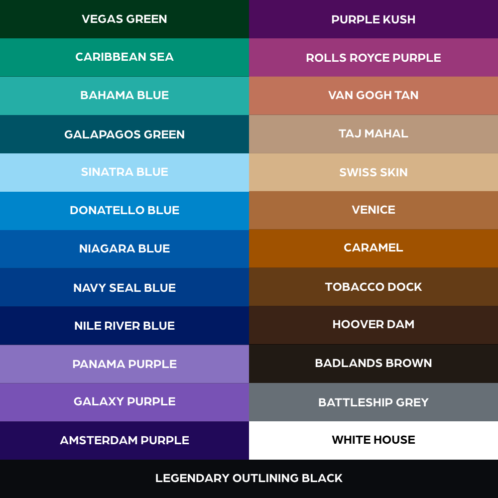 50 color Set — World Famous — 1oz - Painful Pleasures