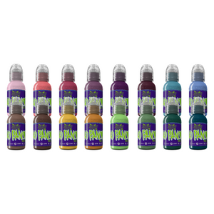 16 Color A.D. Pancho Set — World Famous Tattoo Ink — 1oz - Painful Pleasures