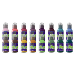 16 Color A.D. Pancho Set — World Famous Tattoo Ink — 1oz - Painful Pleasures