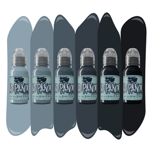 A.D. Pancho Pastel Greys Set — World Famous Tattoo Ink — Pick Size - Painful Pleasures