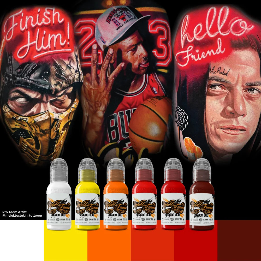 Melek Tastekin Red Neon Effect Series — World Famous Tattoo Ink — 1oz - Painful Pleasures