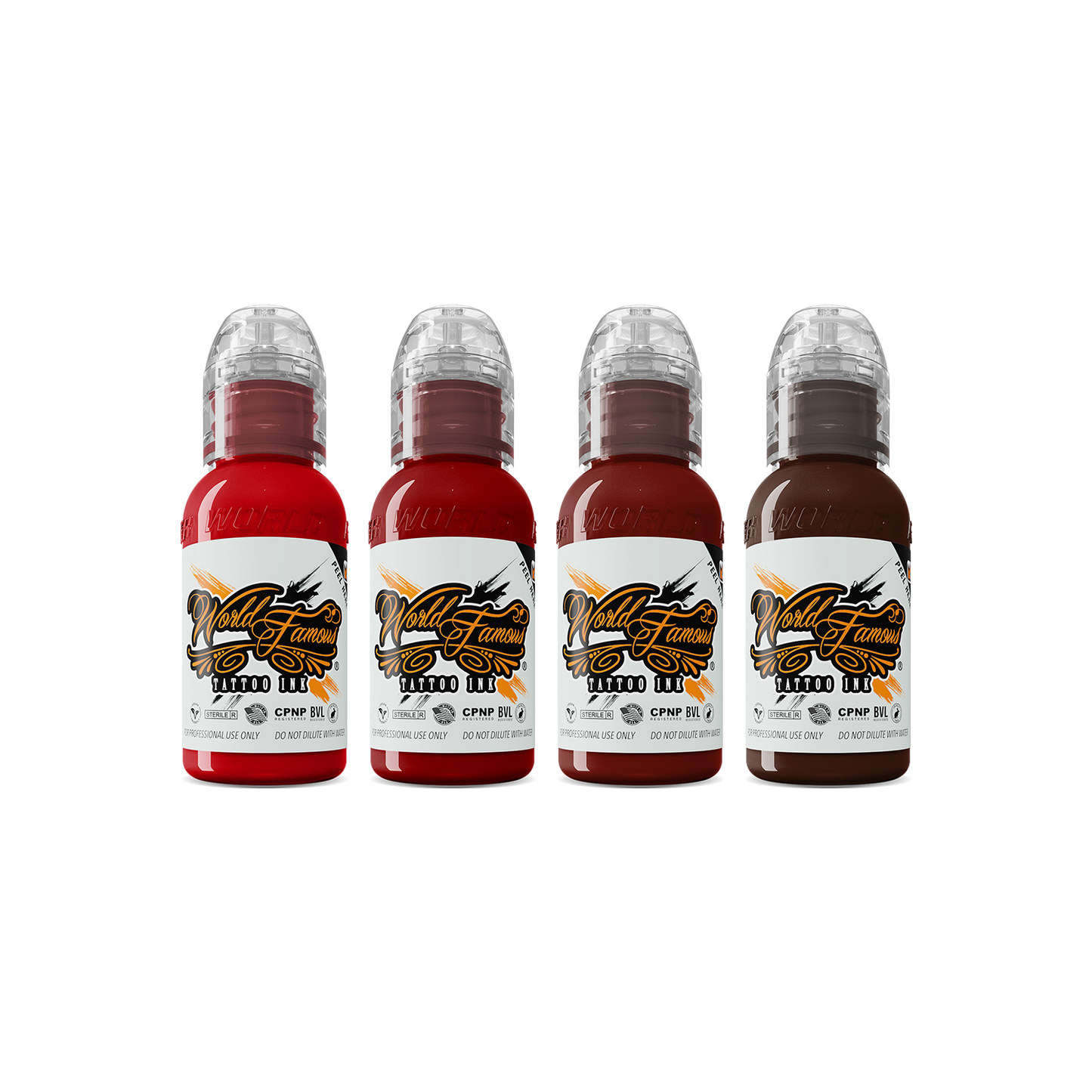 4 bottle Mak's Blood Set — World Famous Tattoo Ink — Pick Size