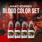 4 bottle Mak's Blood Set — World Famous Tattoo Ink — Pick Size