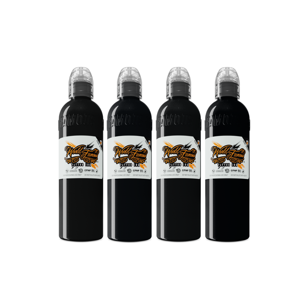 Master Mike Black Demon Set — World Famous Ink — 4oz | PainfulPleasures