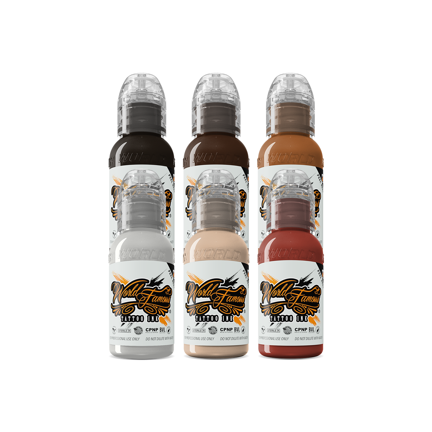 6 Color Michele Turco Portrait Set — World Famous Tattoo Ink — 1oz - Painful Pleasures