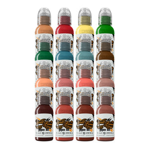 16 Color Oleg Shepelenko Set — World Famous Tattoo Ink — 1oz - Painful Pleasures