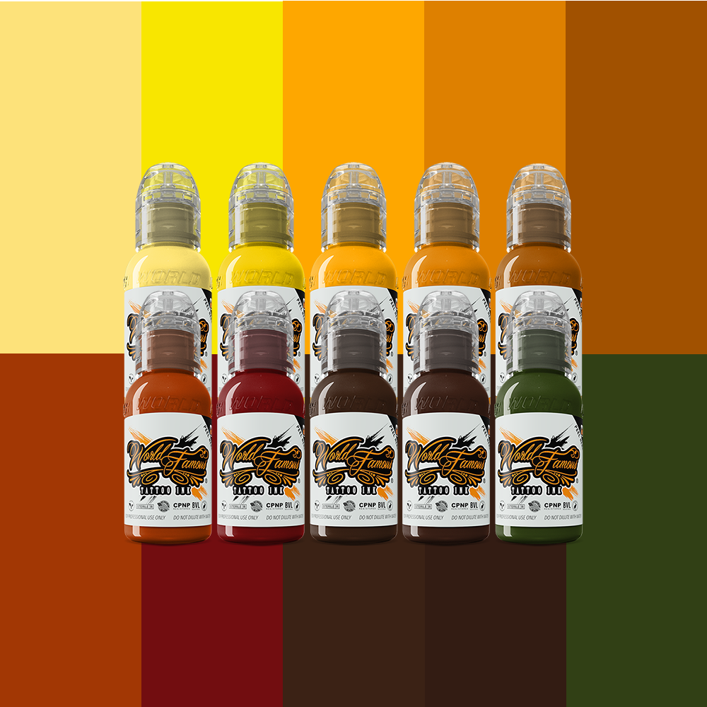 Pony Lawson 24k Set — World Famous Tattoo Ink — 1oz - Painful Pleasures