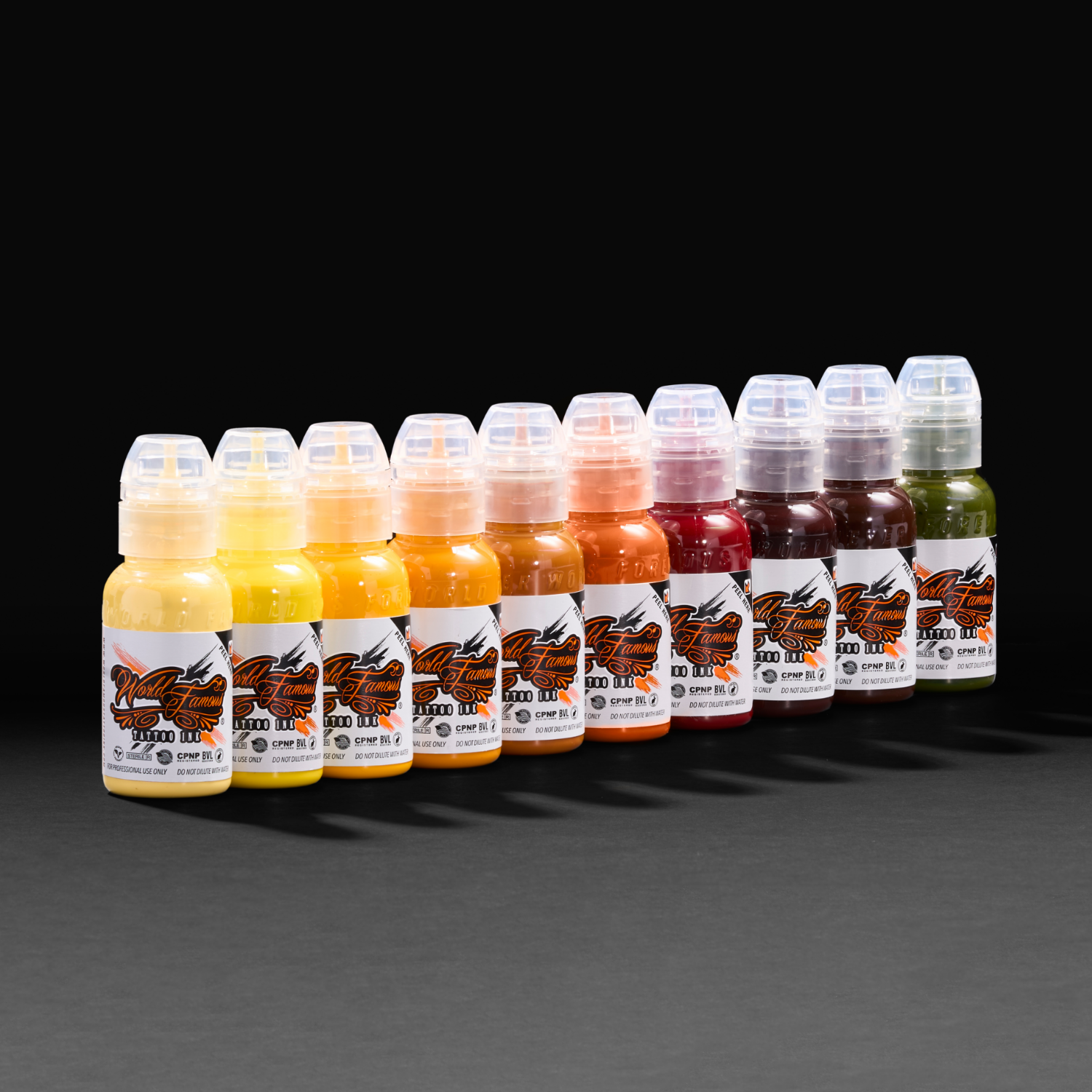 Pony Lawson 24k Set — World Famous Tattoo Ink — 1oz - Painful Pleasures