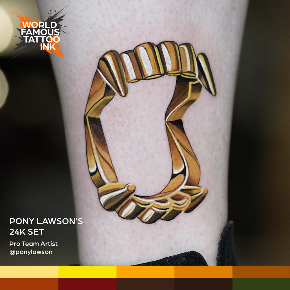 Pony Lawson 24k Set — World Famous Tattoo Ink — 1oz