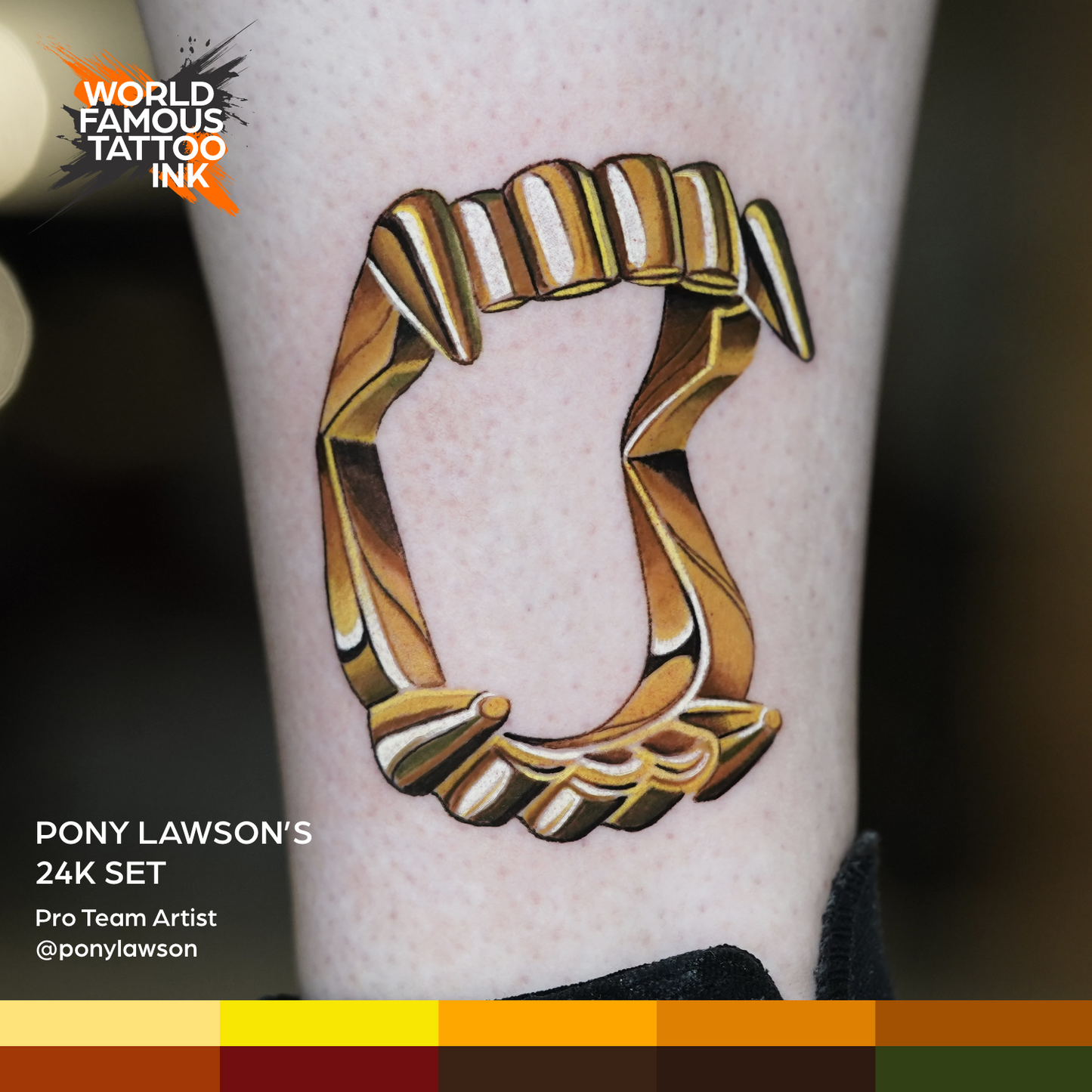 Pony Lawson 24k Set — World Famous Tattoo Ink — 1oz - Painful Pleasures