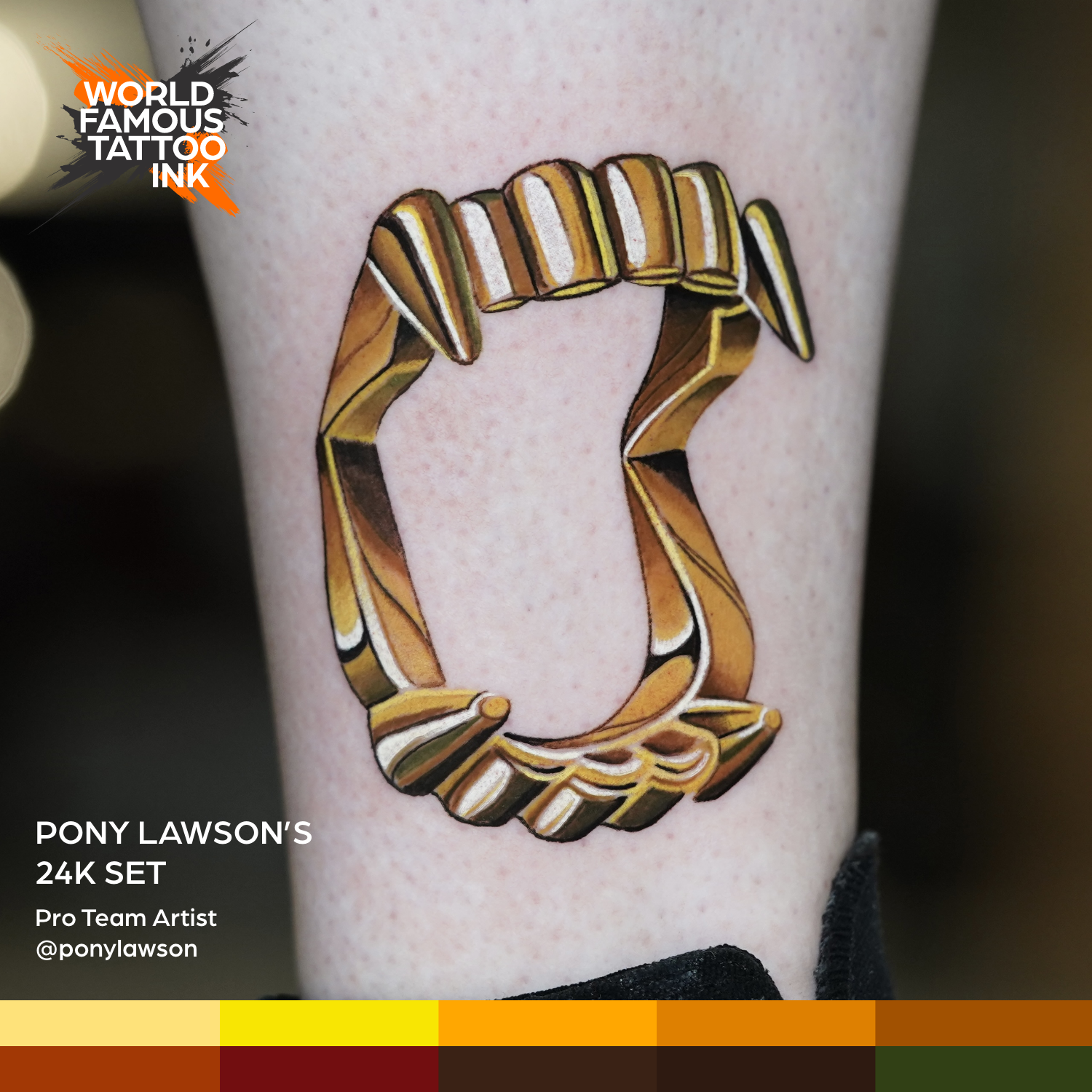 Pony Lawson 24k Set — World Famous Tattoo Ink — 1oz - Painful Pleasures