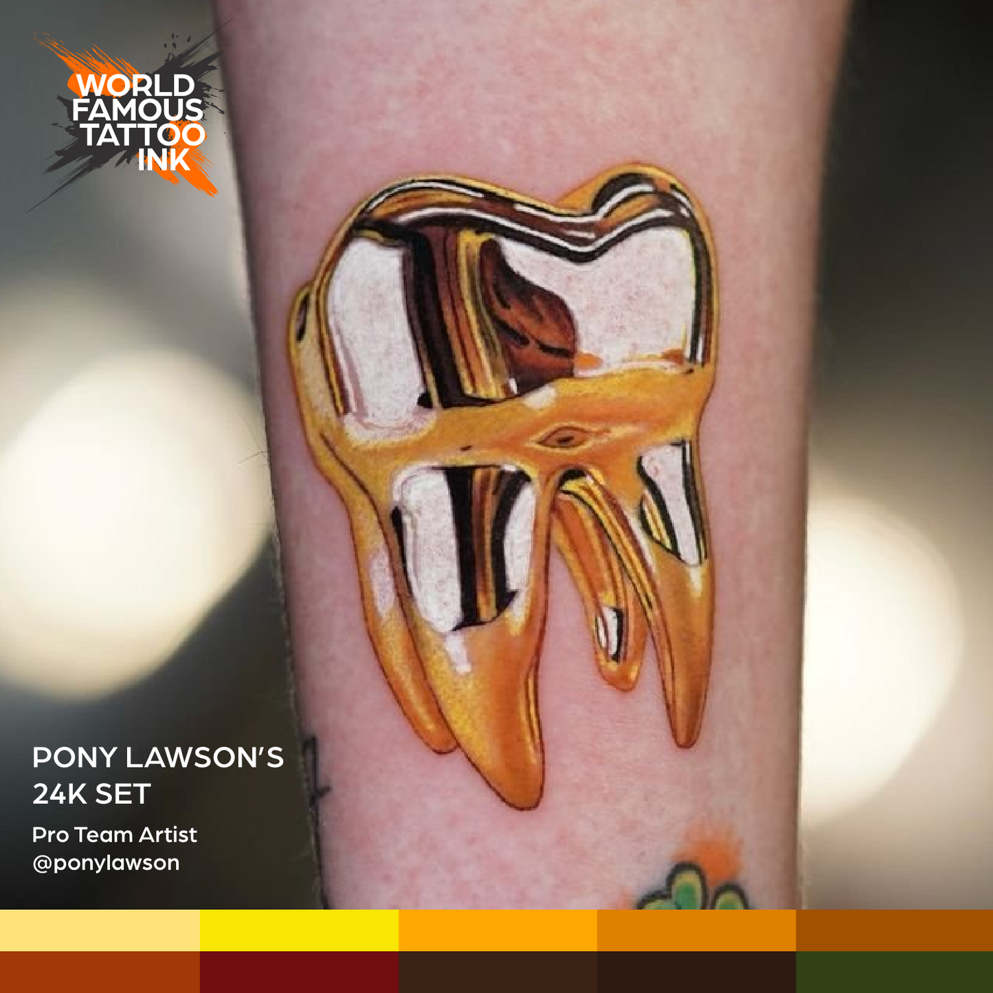 Pony Lawson 24k Set — World Famous Tattoo Ink — 1oz - Painful Pleasures