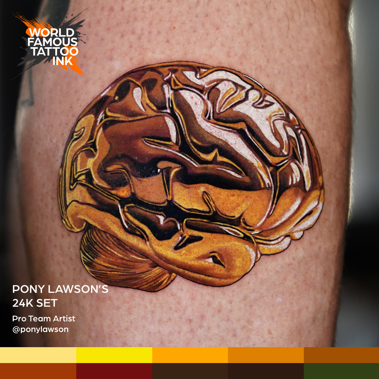 Pony Lawson 24k Set — World Famous Tattoo Ink — 1oz - Painful Pleasures