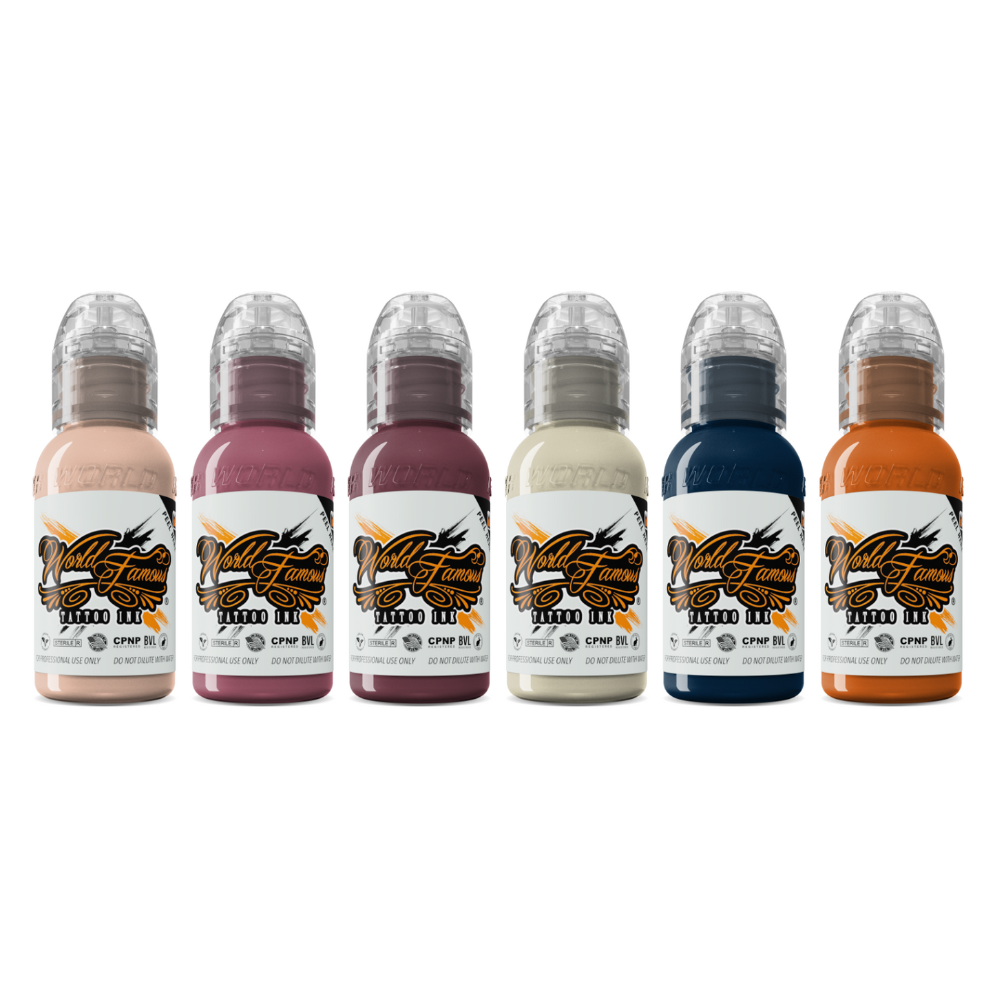 Perj-Michela Anime & Toons 6 Bottle Tattoo Ink Set — World Famous Tattoo Ink — 1oz