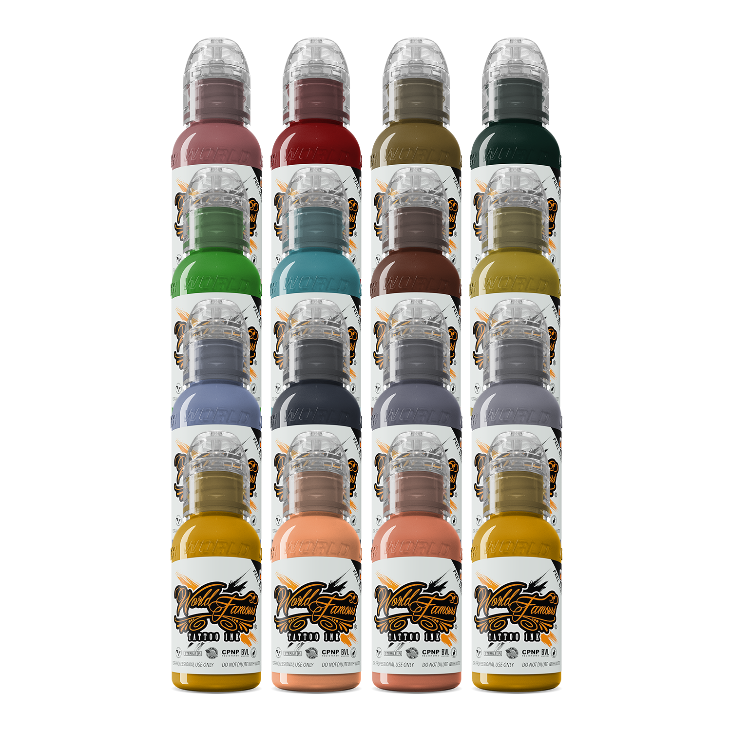16 Color Sarah Miller Valhalla Portrait Set — World Famous Tattoo Ink — Pick Size