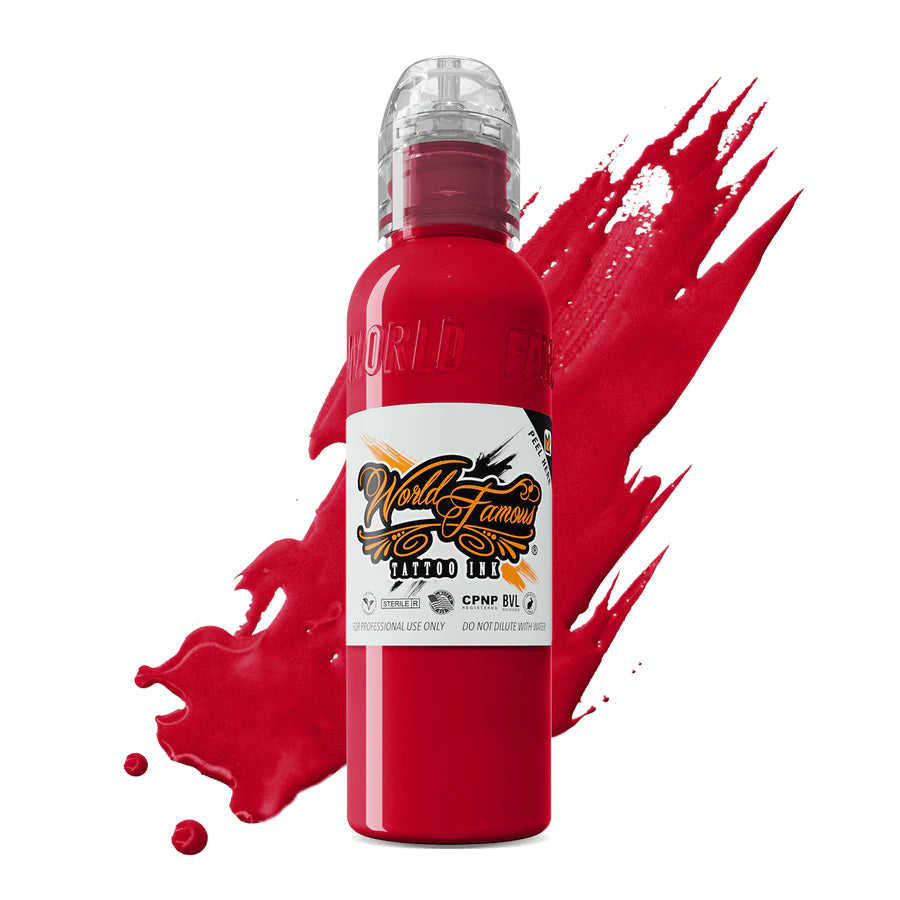 United Ink Red — World Famous Tattoo Ink — Pick Size
