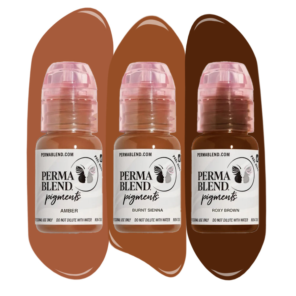 Warm Eyebrow Mini Set – Perma Blend – 3 1/2oz Bottles