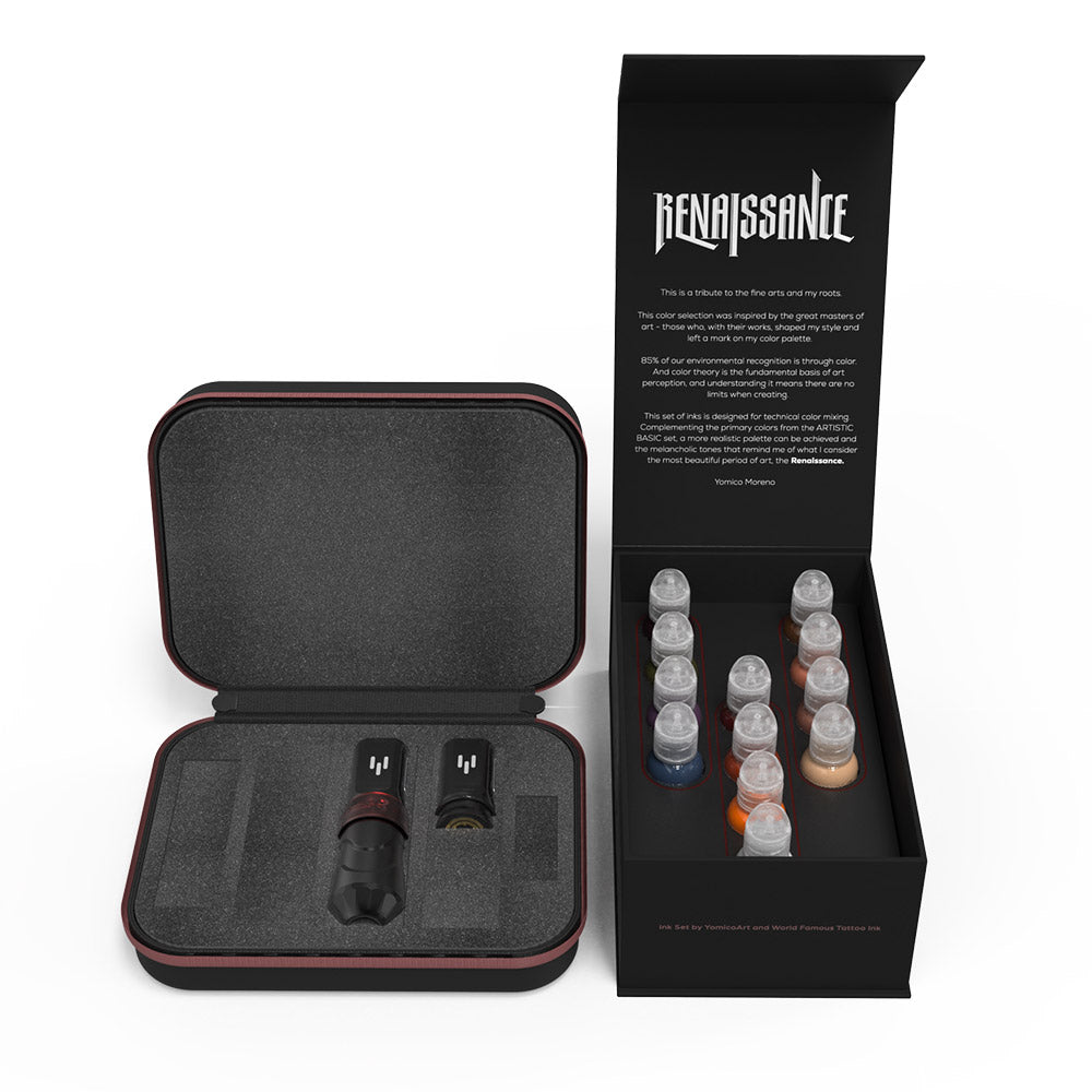 FK Irons x World Famous Yomico Special Edition Flux Max Machine & Renaissance Ink Kit