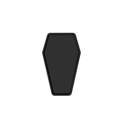 Ghost Tattoo Coffin Tray (Tray Only) Black