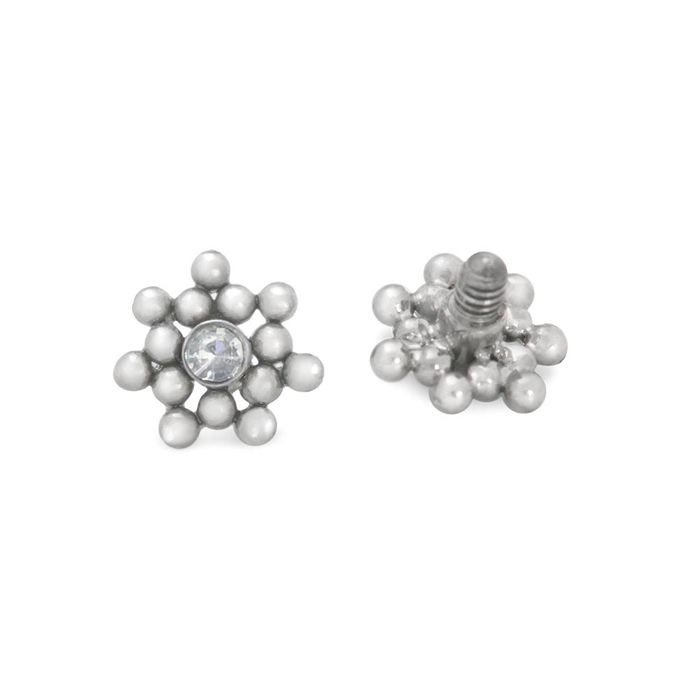 Tilum 14g-12g Internally Threaded Micron Bead Cluster Titanium Jewel Top - Price Per 1 - Painful Pleasures
