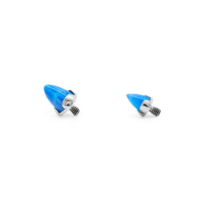 Tilum 14g-12g Internally Threaded Titanium Opal Cone Top - Price Per 1 - Painful Pleasures