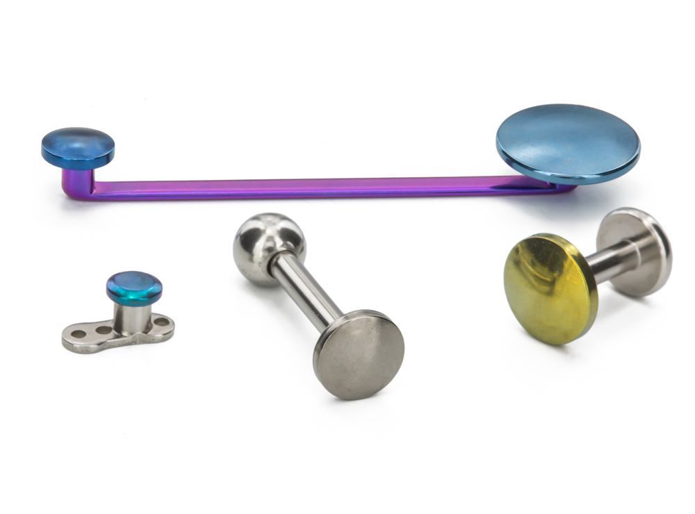 Tilum 14g - 12g Internally Threaded Flat Anodized Titanium Disc - Price Per 1 - Painful Pleasures