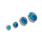 Tilum 18g - 16g Internally Threaded Titanium 2.5mm Flat Opal Top - Price Per 1