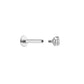 14g – 12g Internally Threaded Crystal or Black Prong-Set Round Jewel Top – Price Per 1