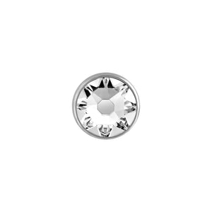 Tilum 16g Internal 0.8mm Threading Titanium Swarovski Flat Gem Top - Price Per 1 - Painful Pleasures