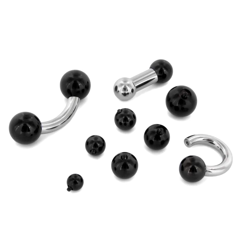 00g Internally Threaded Black PVD Coated Counter-Sunk Ball - Price Per 1