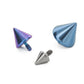 Tilum 16g Internal 0.8mm Threading Titanium Cone Spike Top - Price Per 1