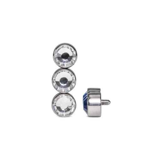 Tilum 14g-12g Internally Threaded 4mm Jewel Stop Light Cluster Top - Price Per 1