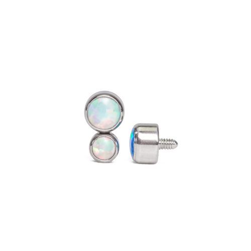 Tilum 14g-12g Internally Threaded Stacked Opal Cluster Top - Price Per 1