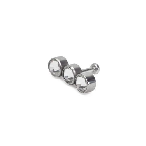 Tilum 18g-16g Internally Threaded 4mm Jewel Stop Light Cluster Top - Price Per 1 - Painful Pleasures