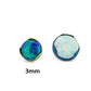 Tilum 18g-16g Titanium 3mm Opal Prong-Set Flat Top - Price Per 1
