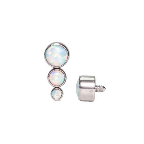 Tilum 18g-16g Internally Threaded Opal Tear Drop Cluster Top - Price Per 1