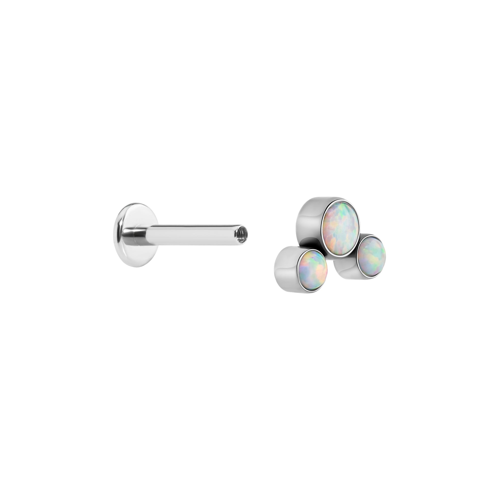 Tilum 18g-16g Internally Threaded Atomic Opal Cluster Top - Price Per 1