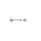 Tilum 14g-12g Internally Threaded Square Prong-Set 2mm Round Opal Top - Price Per 1