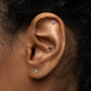 Tilum 14g-12g Internally Threaded Titanium Jewel Trinity Top - Small - Price Per 1