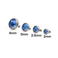 Tilum 18g-16g Internally Threaded Titanium Jeweled Half Ball Top - Price Per 1